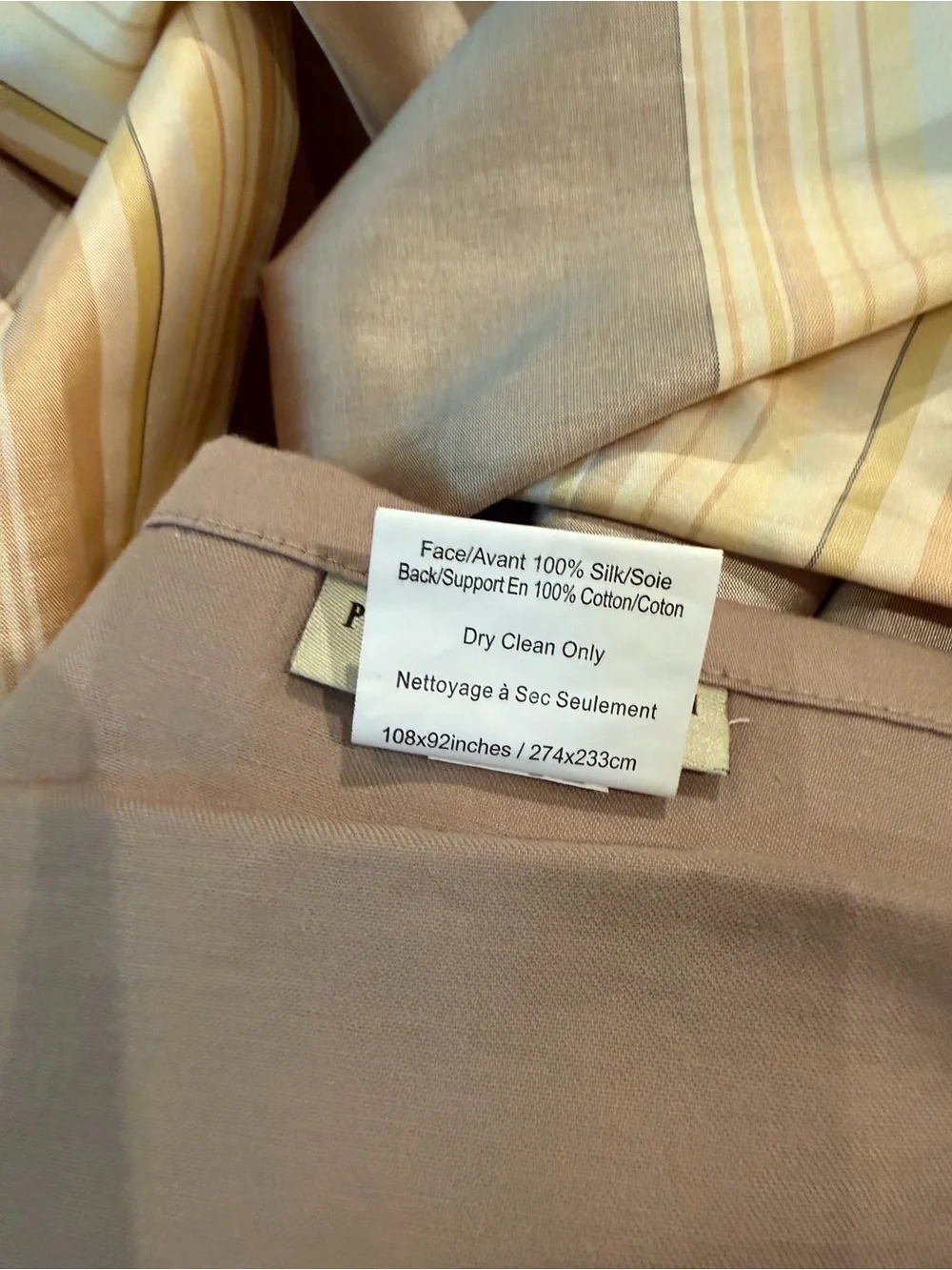 Brand NEW Pottery Barn Silk Duvet Cover- King Size